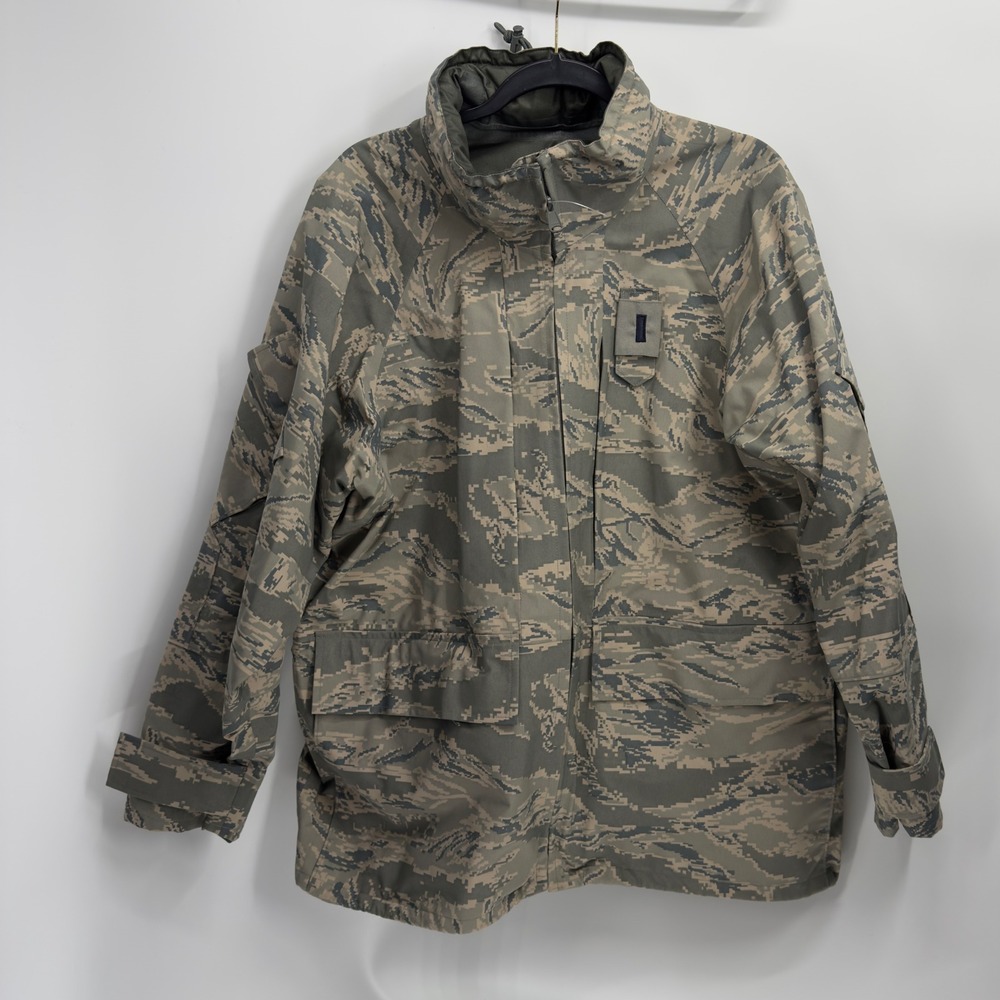 Propper USAF APECS Parka Digital Tiger Stripe Camo Gore-Seam Large Short Jacket‎